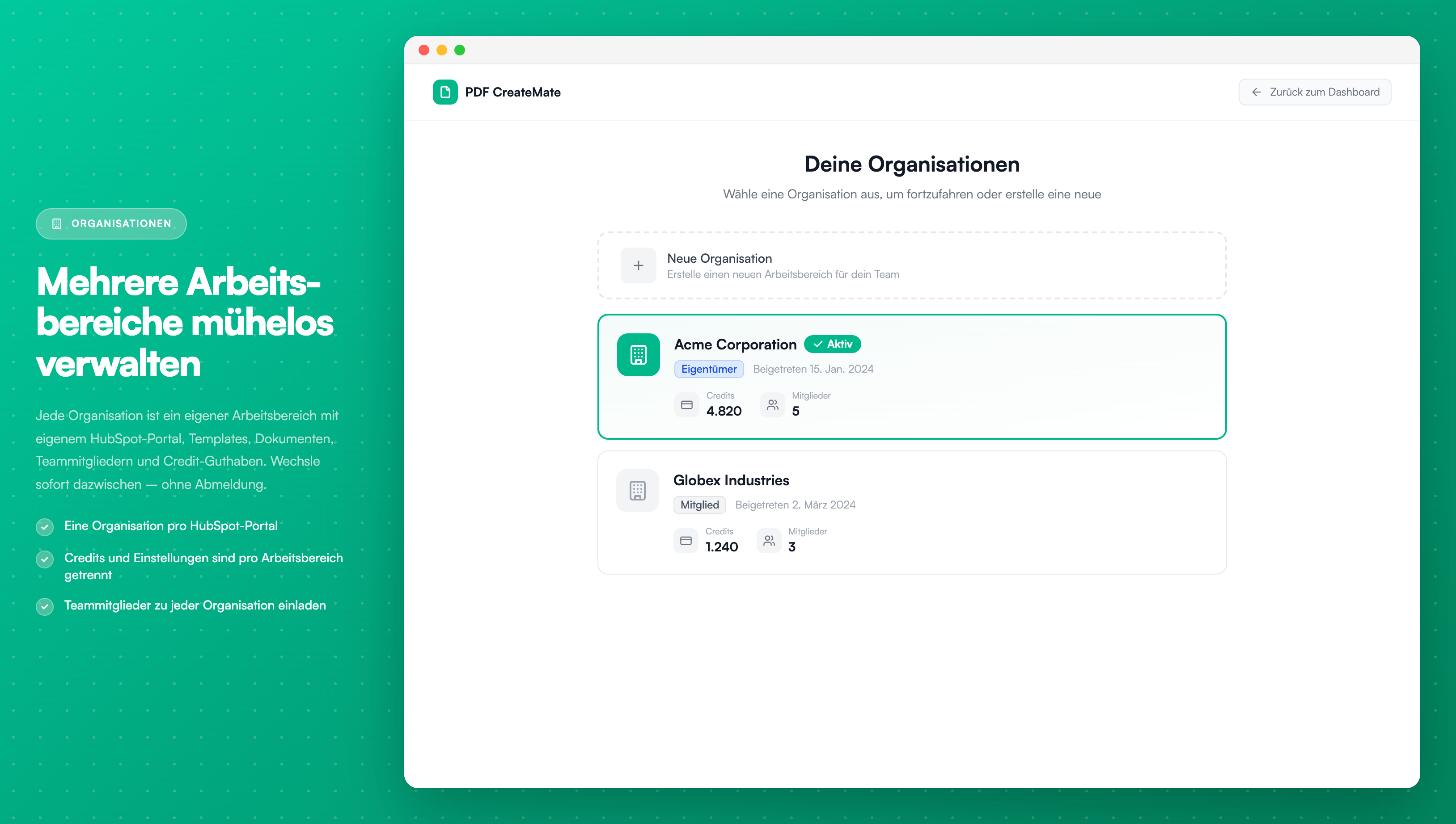 Organisationen verwalten - Zwischen mehreren HubSpot-Portalen wechseln und verwalten